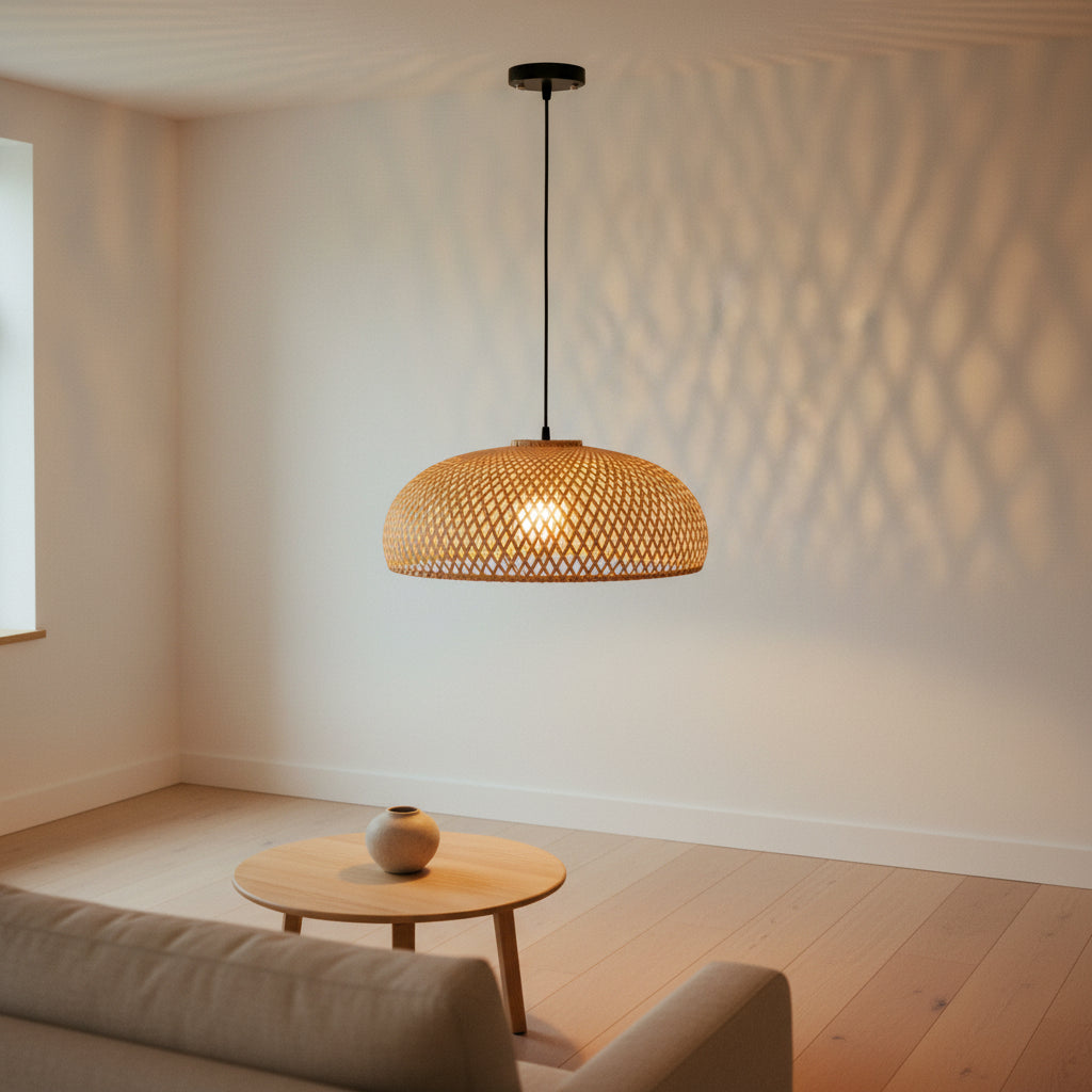 Bamboo Three-Head Pendant Light