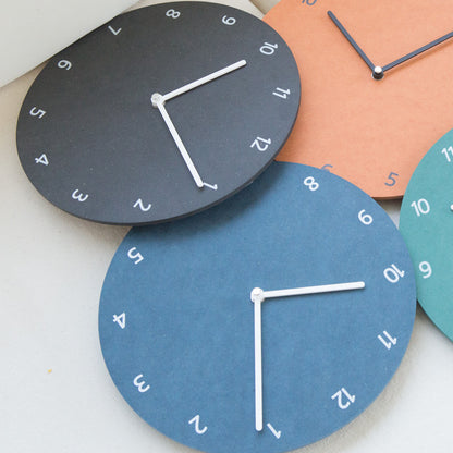 Round Coloured Silent Wall Clock
