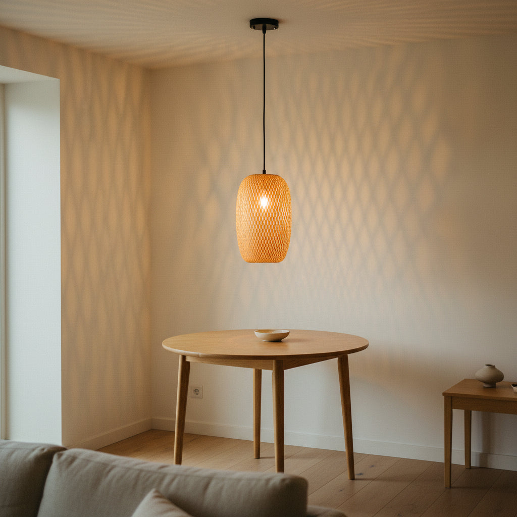 Bamboo Three-Head Pendant Light