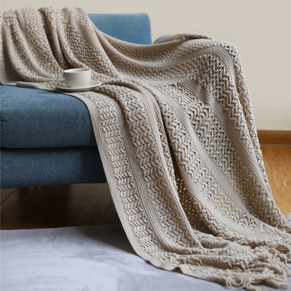 Nordic Knit Hotel Throw Blanket