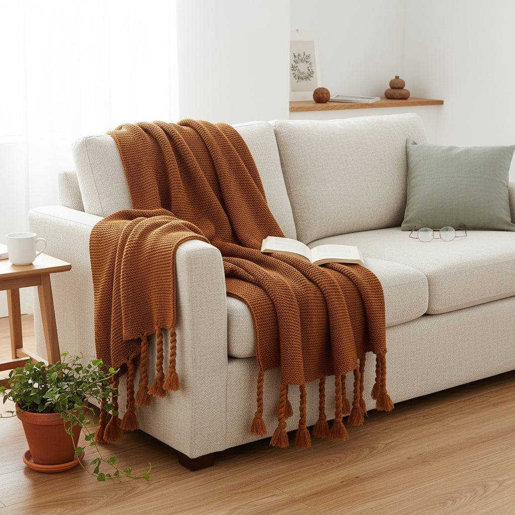 Knitted Throw Blanket