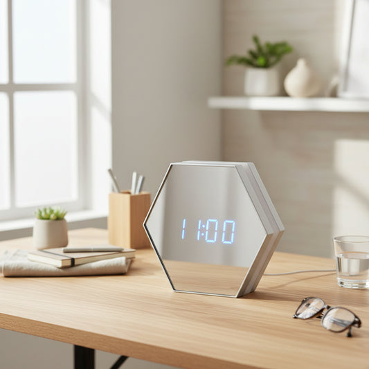 LED Mirror Digital Alarm Clock