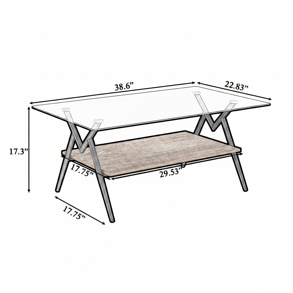 Rectangular Glass Coffee Table