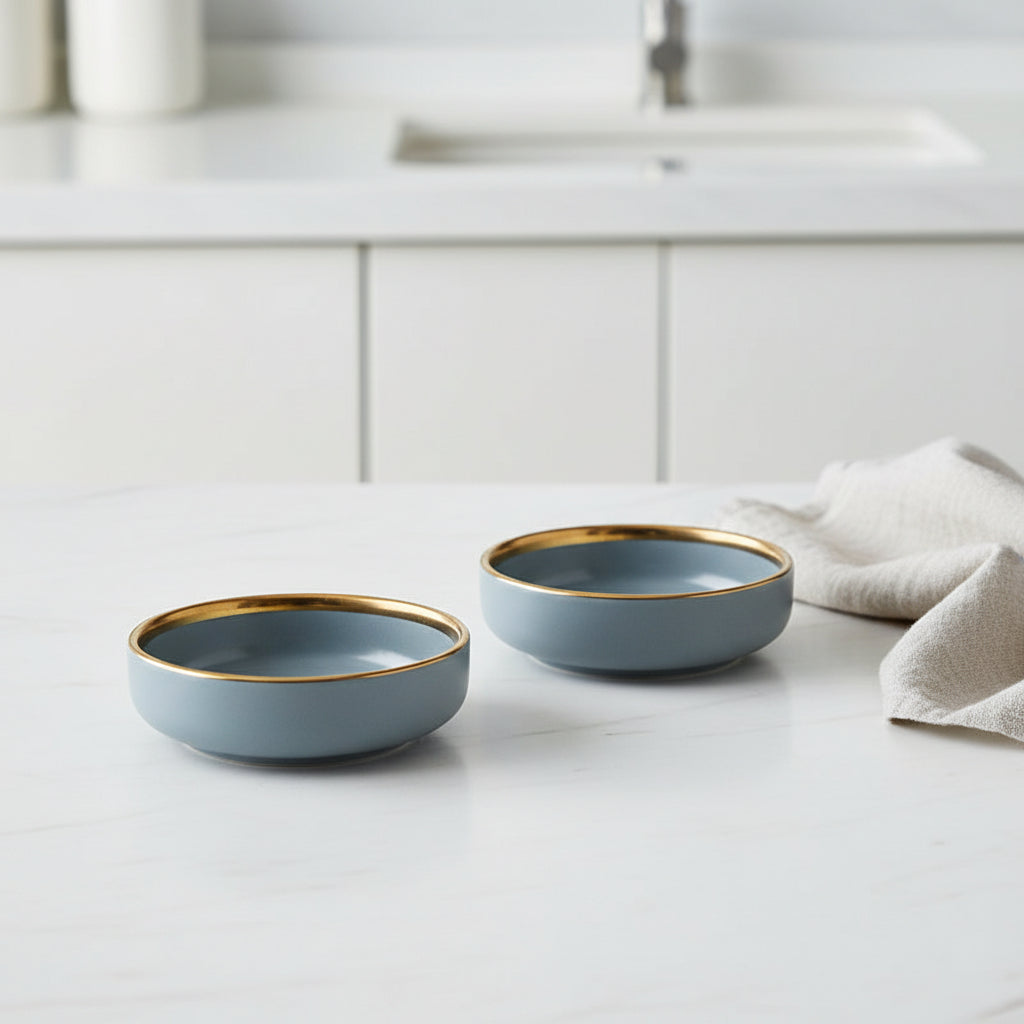 Nordic Gold Trim Ceramic Dinnerware
