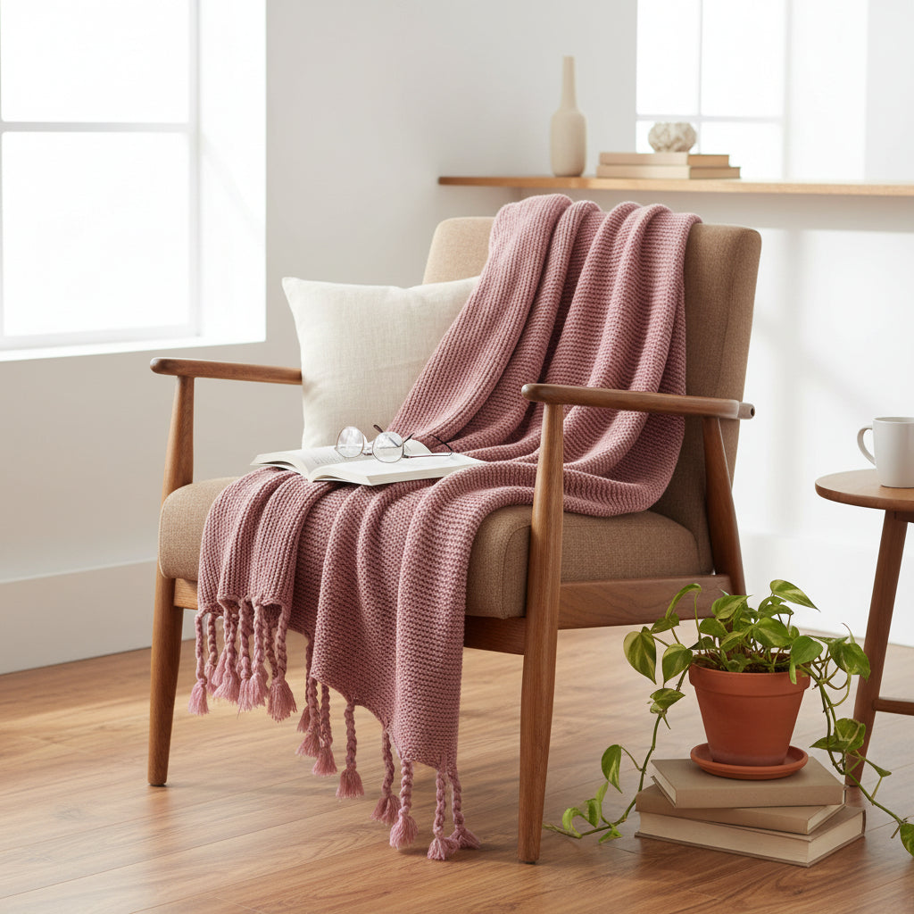 Knitted Throw Blanket