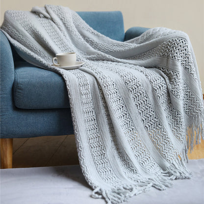 Nordic Knit Hotel Throw Blanket