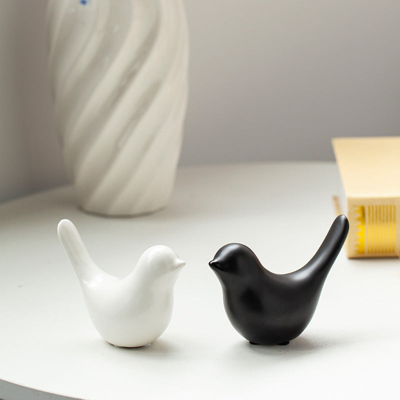 Nordic Minimalist Ceramic Bird Decor