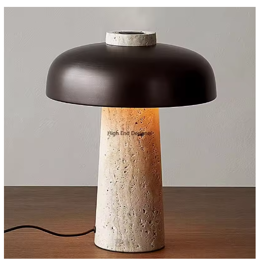 WhisperGlow Nordic Stone Bedside Lamp