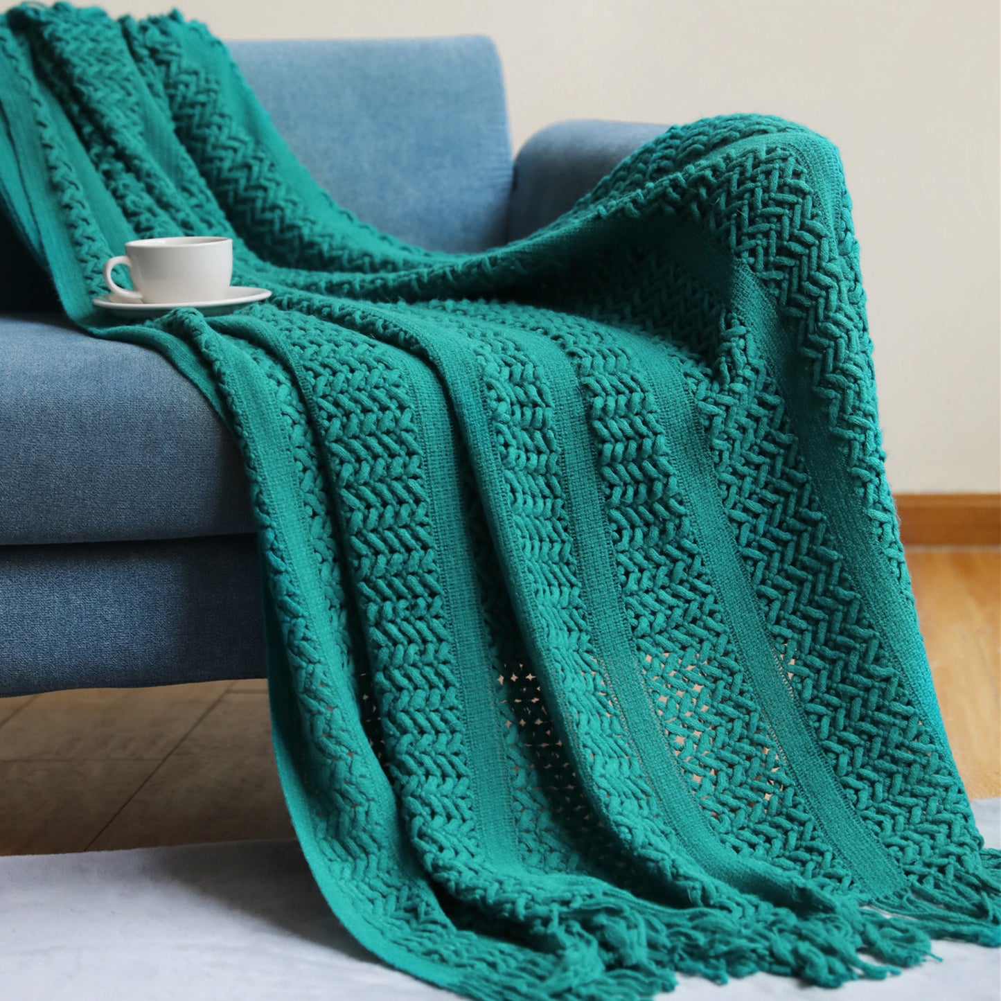 Nordic Knit Hotel Throw Blanket