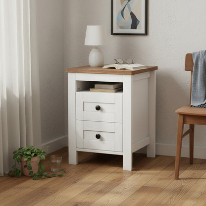 2-Drawer Farmhouse Bedside Table
