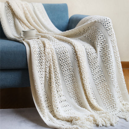 Nordic Knit Hotel Throw Blanket