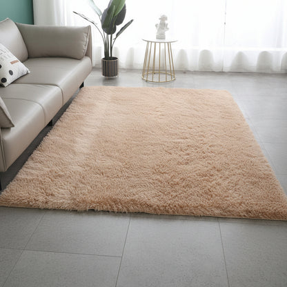 Stained Plush Faux Fur Rug