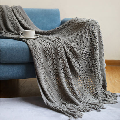 Nordic Knit Hotel Throw Blanket