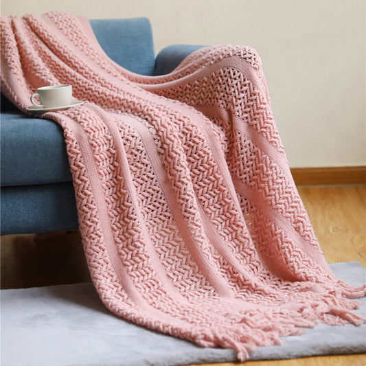 Nordic Knit Hotel Throw Blanket