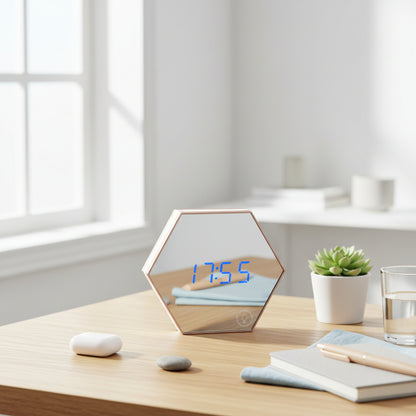 LED Mirror Digital Alarm Clock