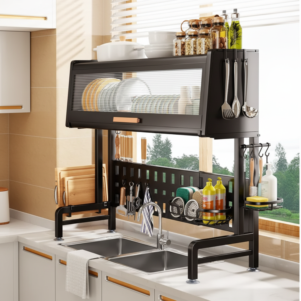 Retractable Kitchen Dish Drain Rack