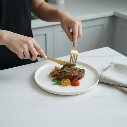 Burgundy Gold Stainless Steel Cutlery