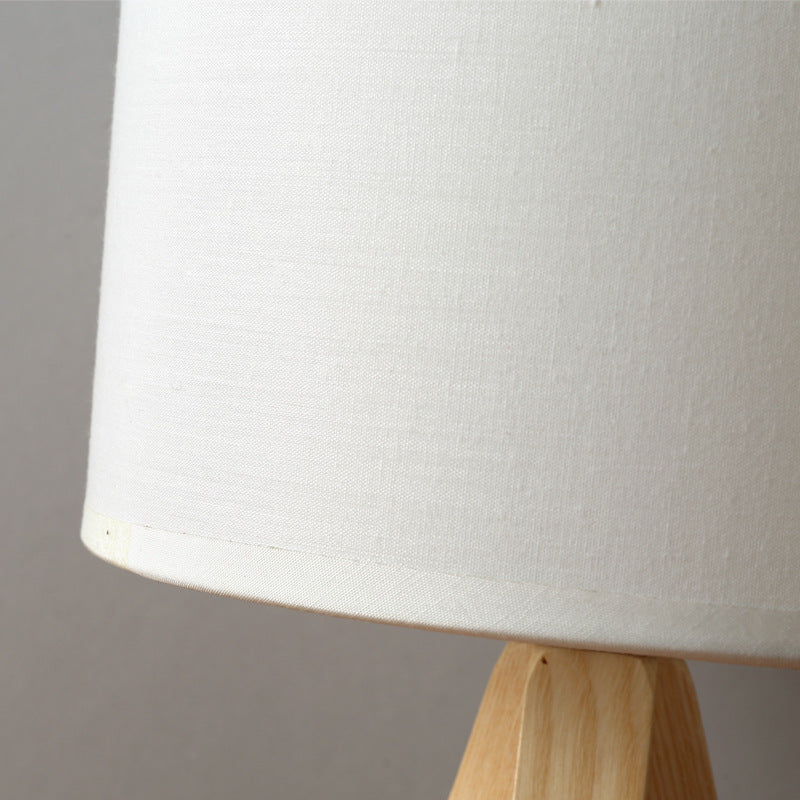 LED Wooden Tripod Bedside Lamp