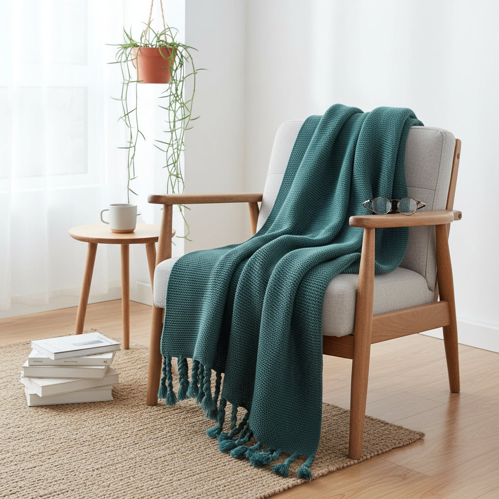 Knitted Throw Blanket