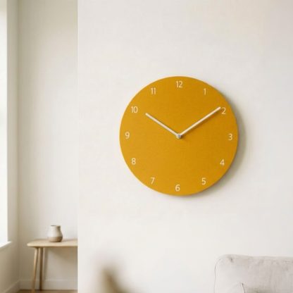 Round Coloured Silent Wall Clock