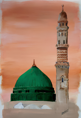 Arabic Mosque Abstract Mural Art