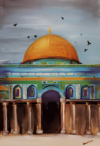 Arabic Mosque Abstract Mural Art