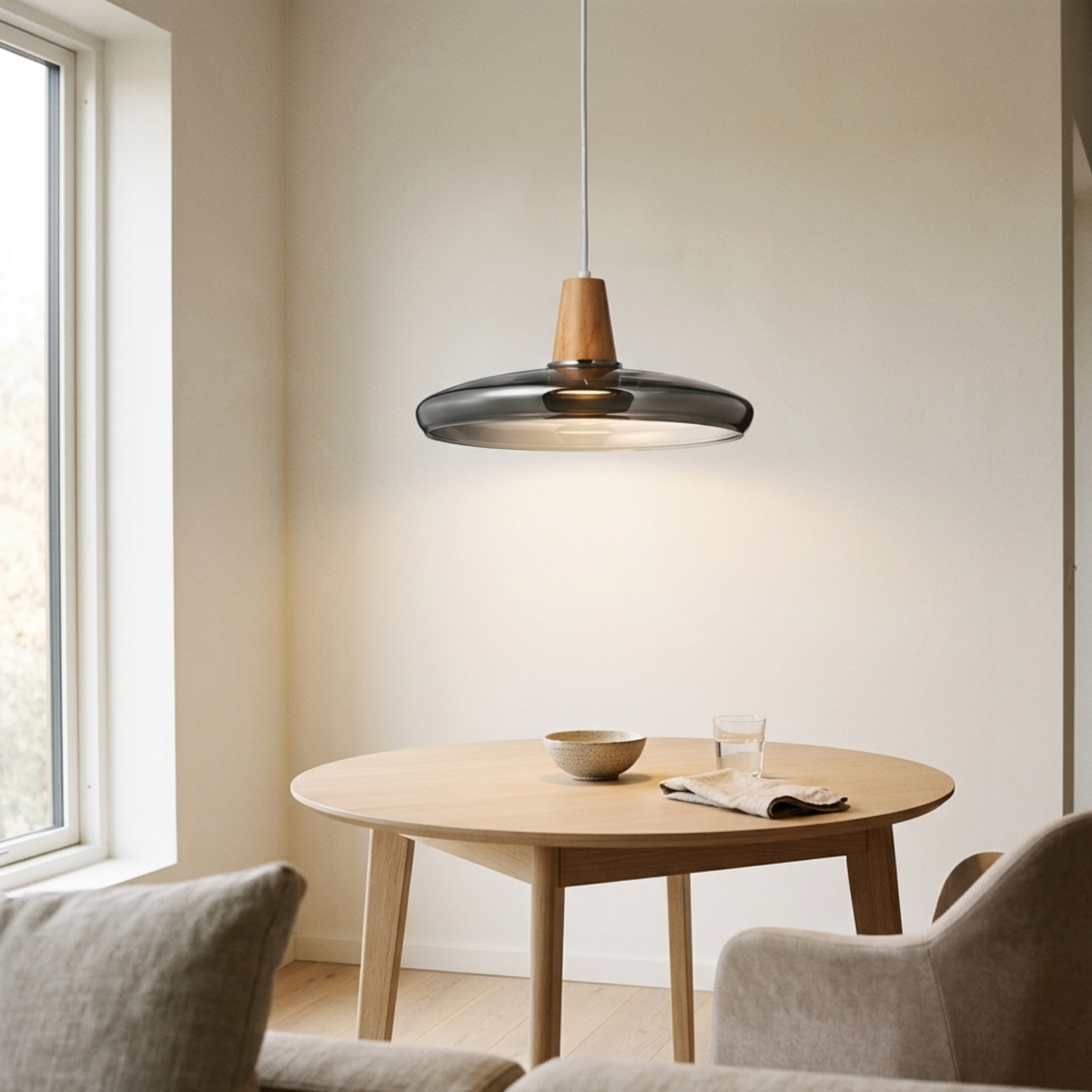Glass Three-Head Pendant Lamp