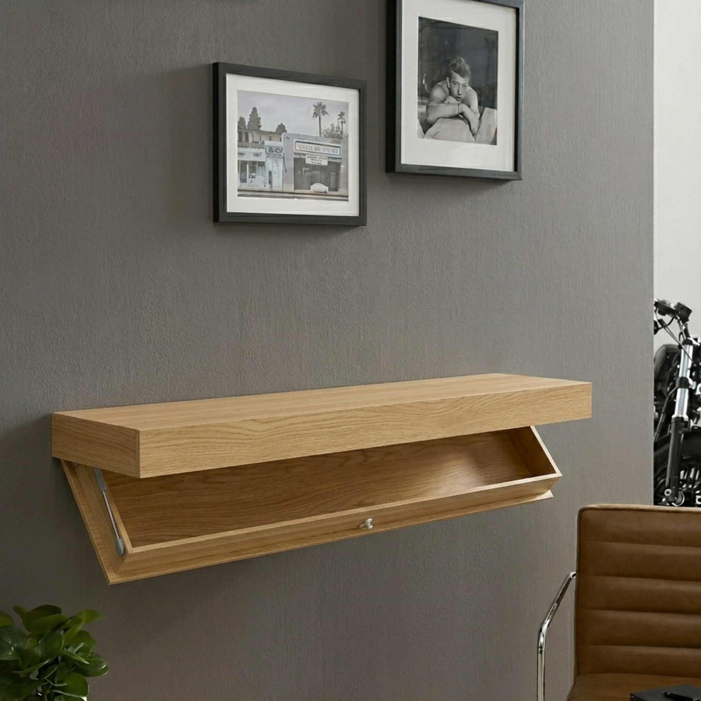 Wall-Mounted Wine Rack Shelf
