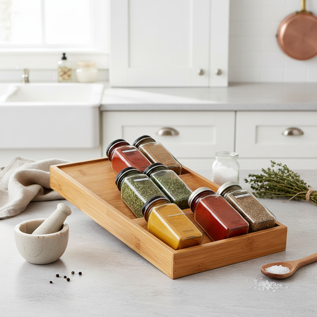 Stylish Wooden Kitchen Serving Tray