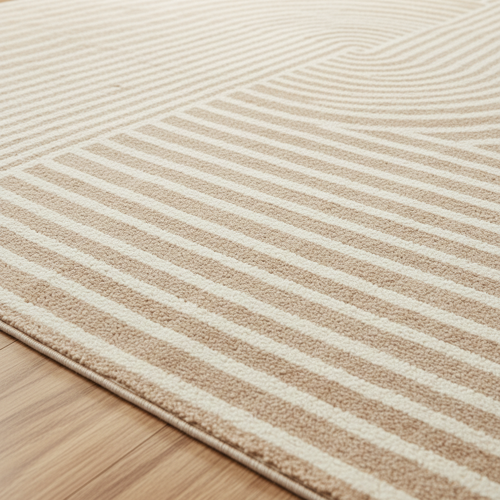 Arch Pattern Knot, Cream Area Rug