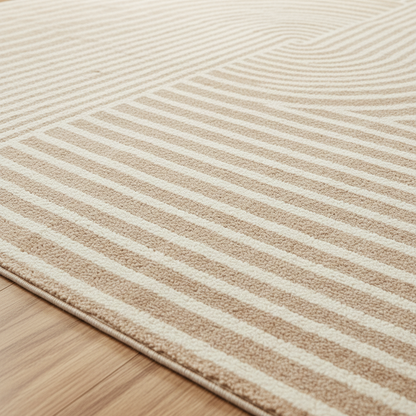 Arch Pattern Knot, Cream Area Rug