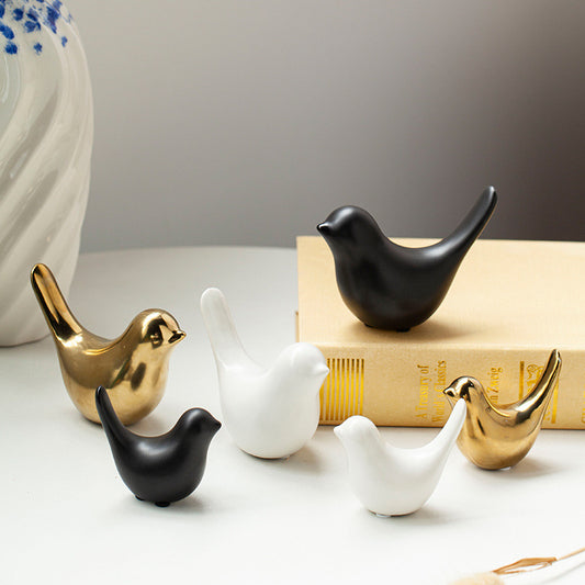 Nordic Minimalist Ceramic Bird Decor