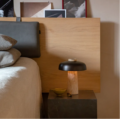 WhisperGlow Nordic Stone Bedside Lamp