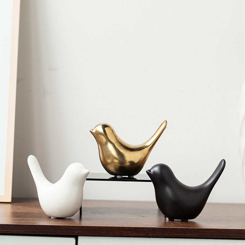 Nordic Minimalist Ceramic Bird Decor