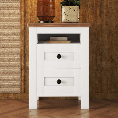 2-Drawer Farmhouse Bedside Table