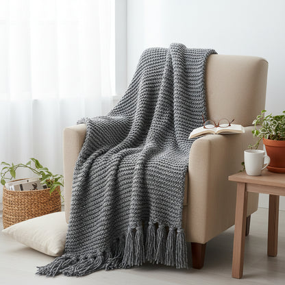 Knitted Throw Blanket