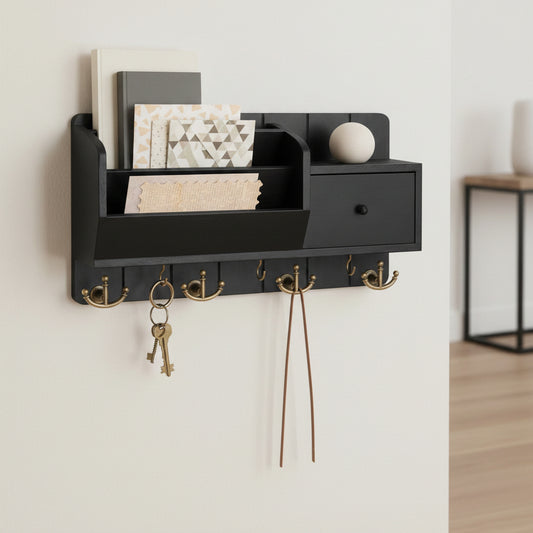 Black Key Holder & Mail Sorter