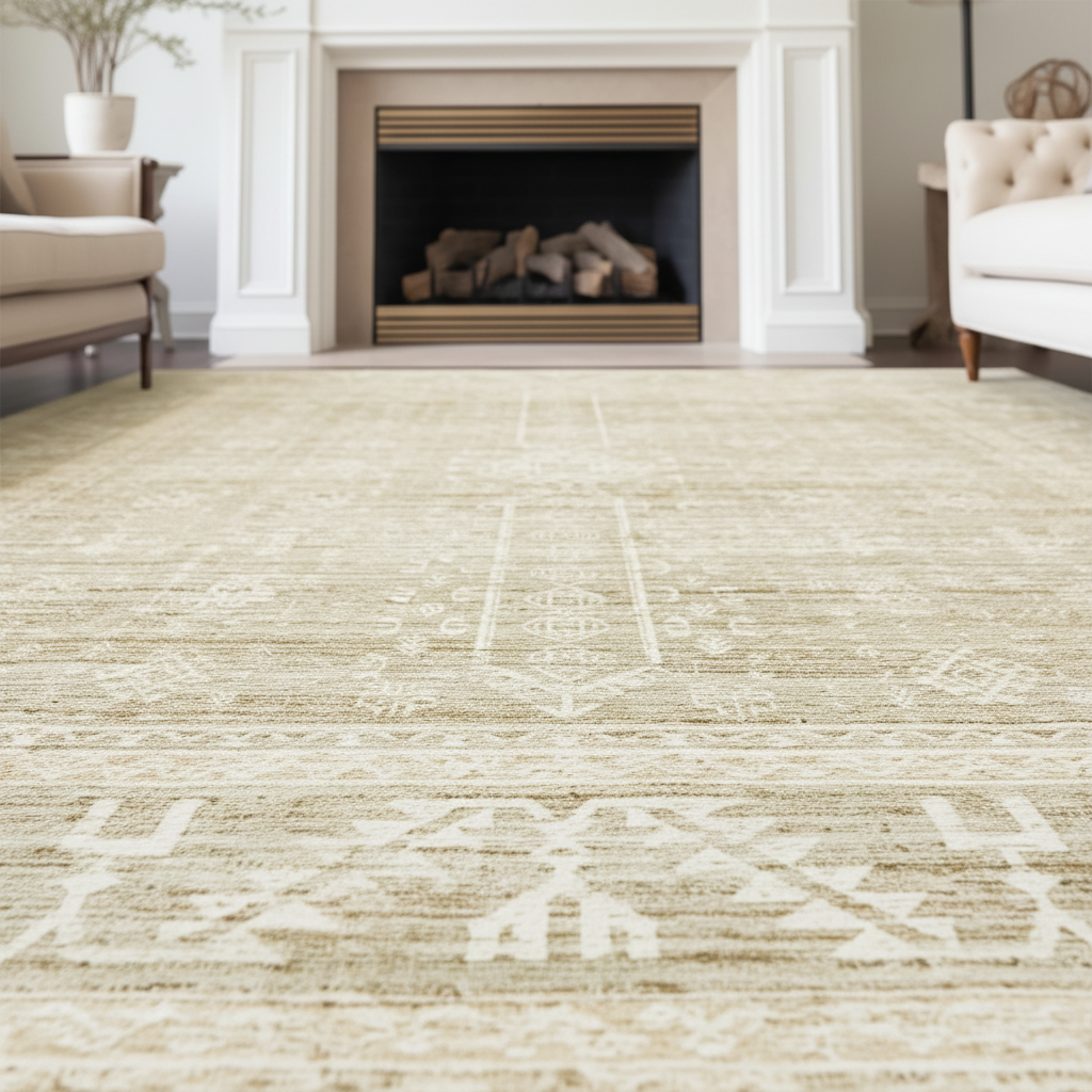Moroccan Beige Area Rug